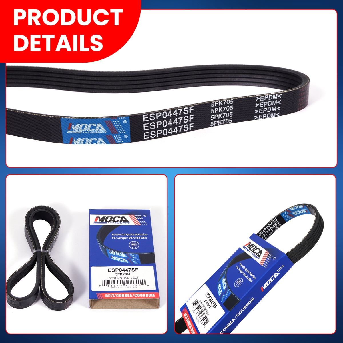 MOCA Serpentine Belt - ESP0447SF