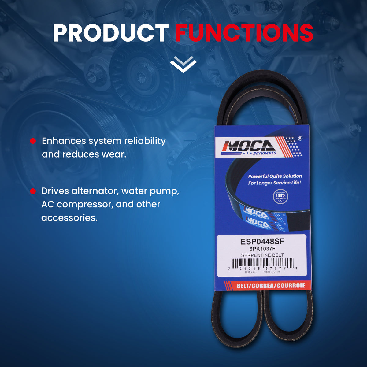 MOCA Serpentine Belt - ESP0448SF