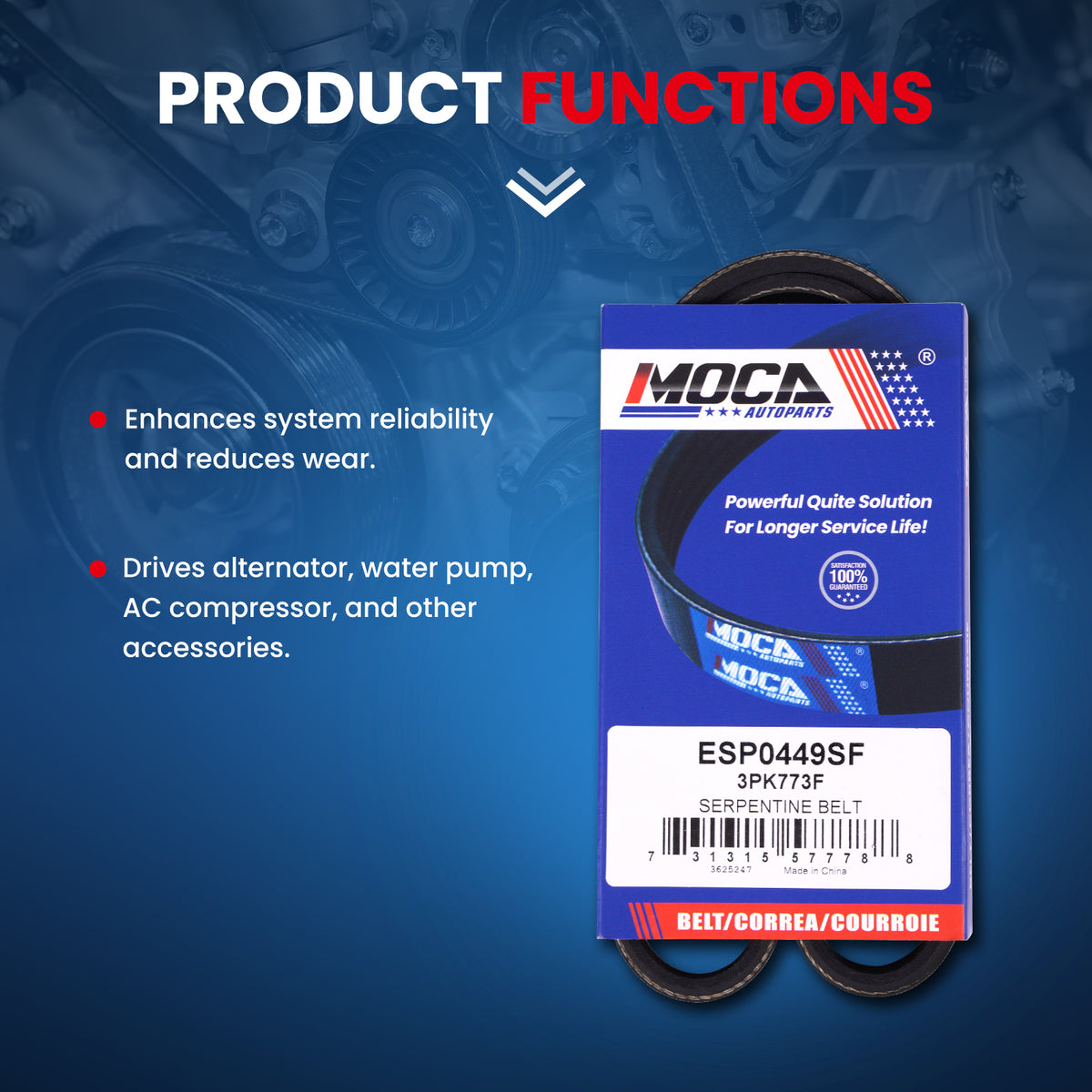 MOCA Serpentine Belt - ESP0449SF