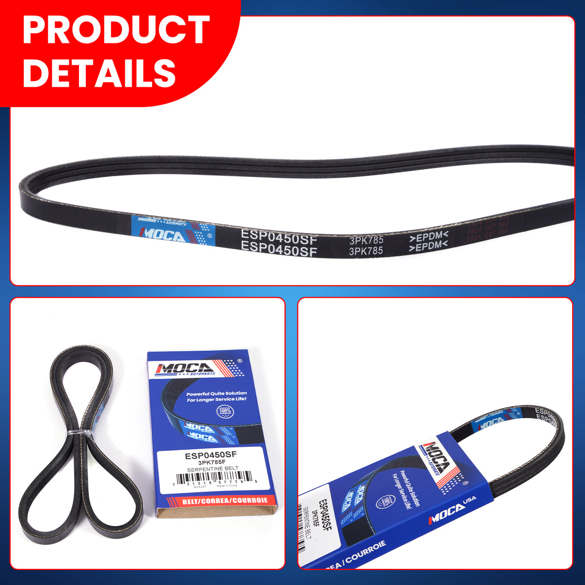 MOCA Serpentine Belt - ESP0450SF