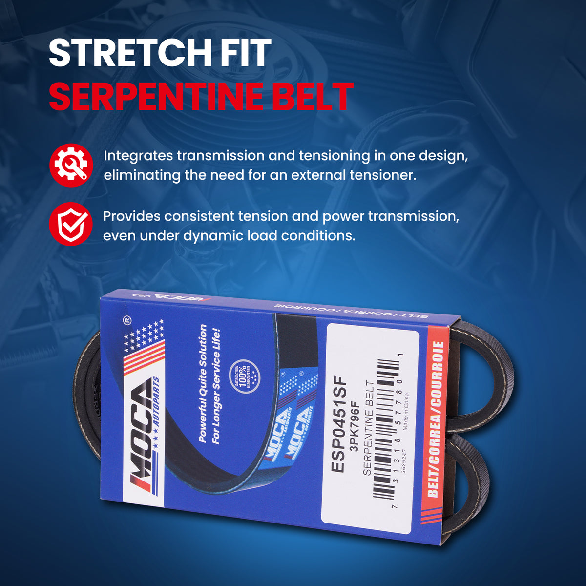 MOCA Serpentine Belt - ESP0451SF