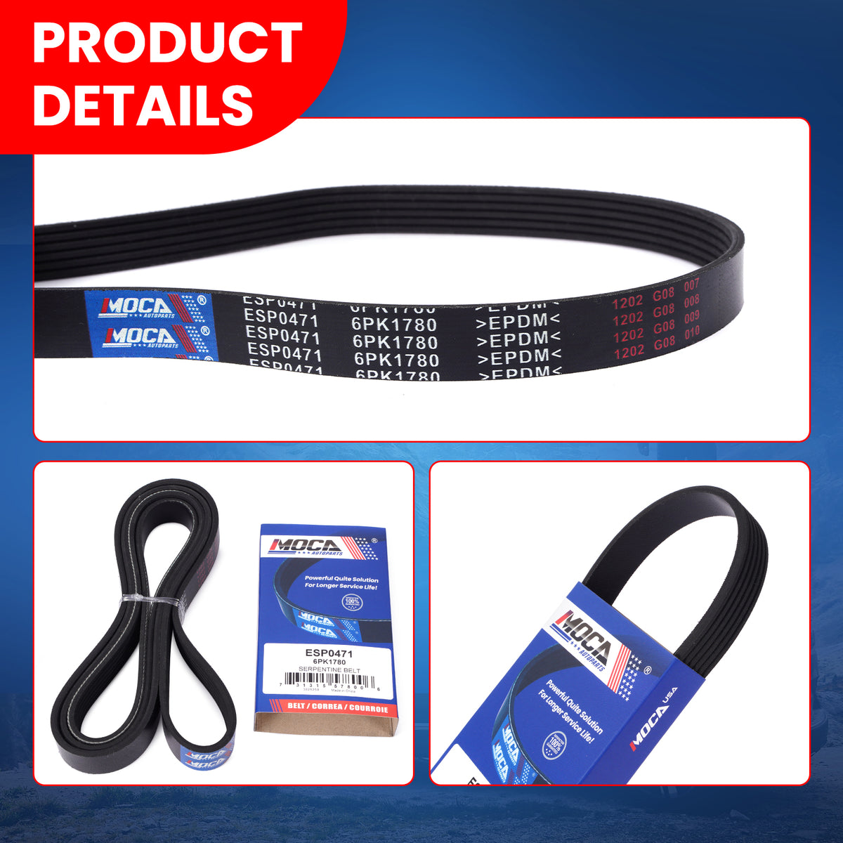 MOCA Serpentine Belt - ESP0471