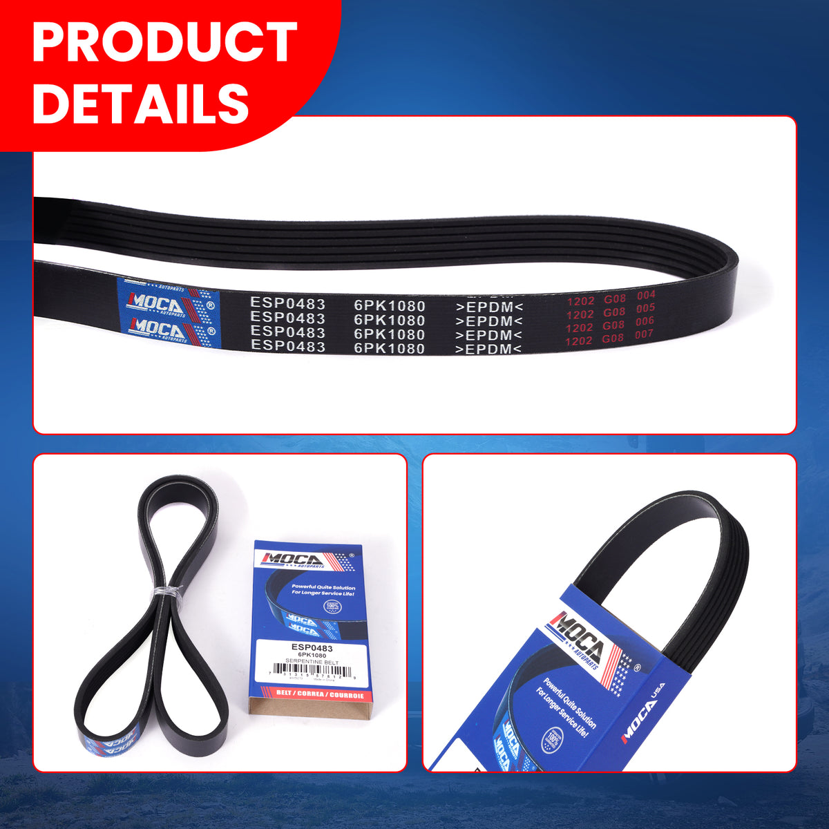 MOCA Serpentine Belt - ESP0483