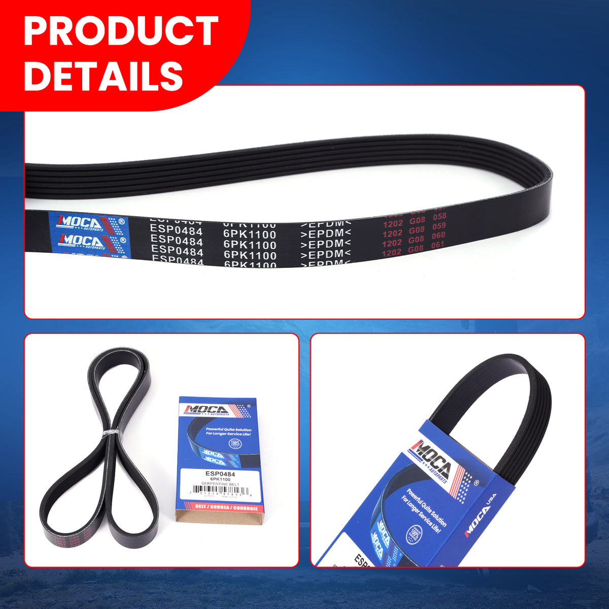 MOCA Serpentine Belt - ESP0484