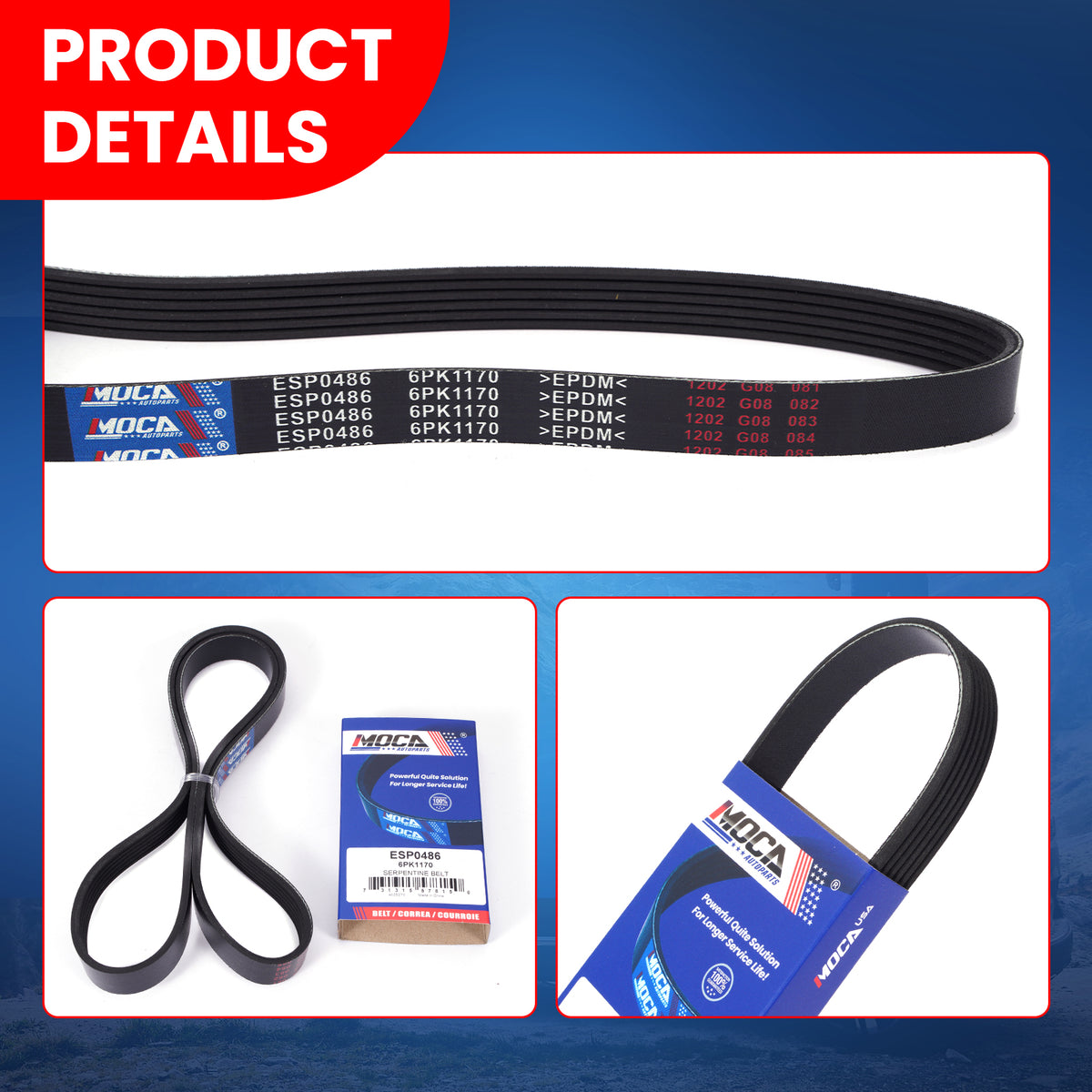 MOCA Serpentine Belt - ESP0486