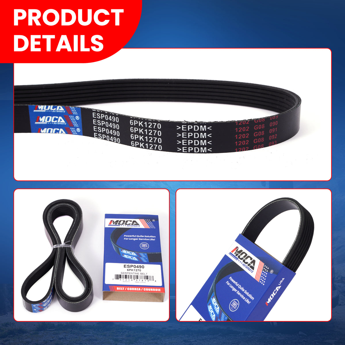 MOCA Serpentine Belt - ESP0490