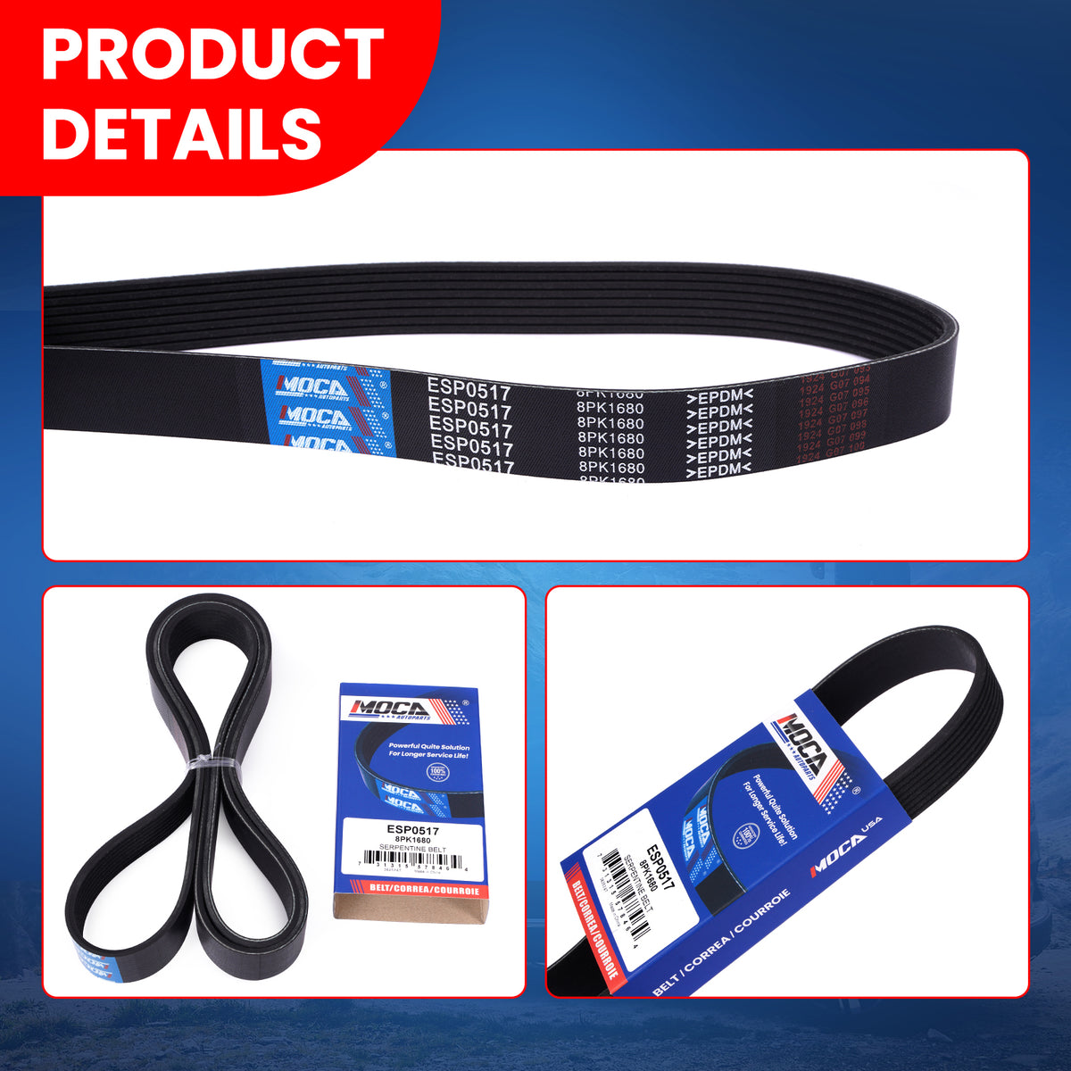 MOCA Serpentine Belt - ESP0517