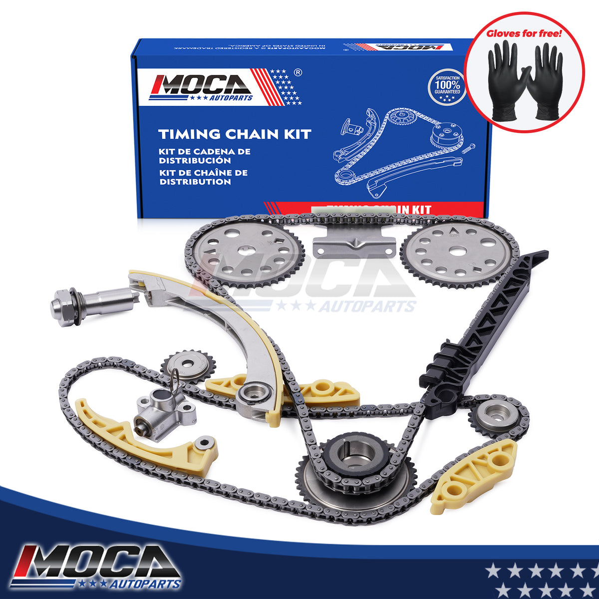 Kit de eje de cadena de distribución 9-4201S Compatible con GMC Saturn Chevrolet 2.0L, 2.2L y 2.4L modelos 00-08