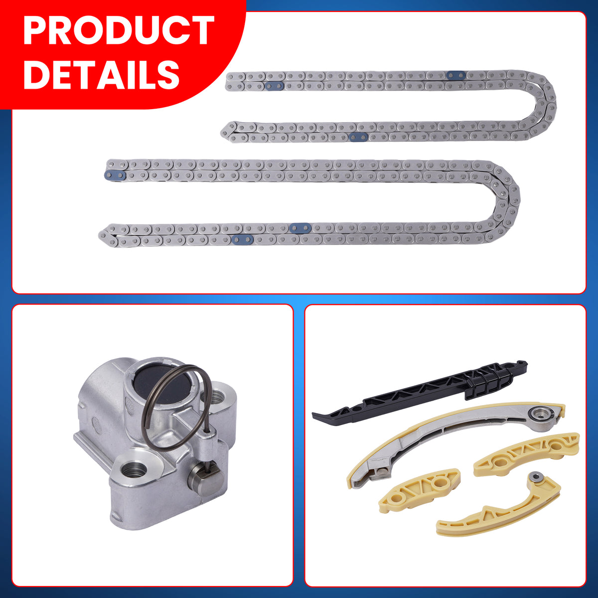 Kit de eje de cadena de distribución 9-4201S Compatible con GMC Saturn Chevrolet 2.0L, 2.2L y 2.4L modelos 00-08