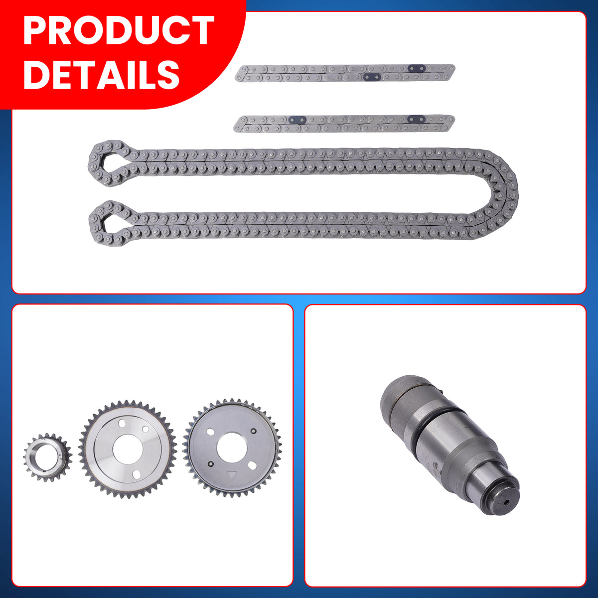 Kit de cadena de distribución compatible con Chrysler Sebring 300 Dodge 2.7L V6 (NGC Cam Gear) (modelos 02-06)