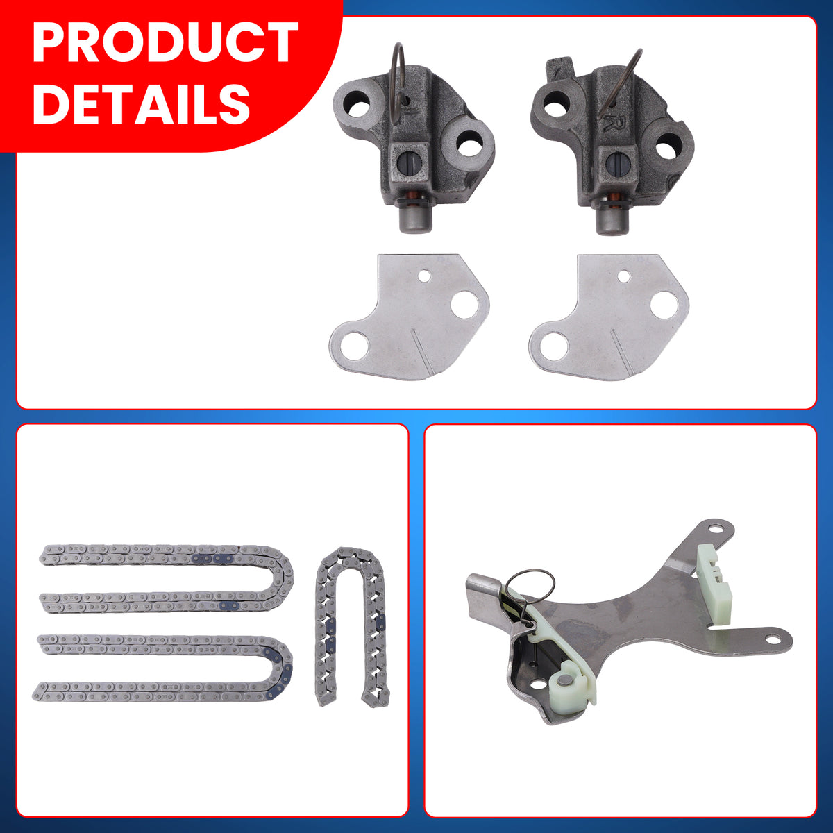 Kit de cadena de distribución compatible con Dodge Ram 1500 ST Jeep Liberty 3.7L 02-03 (engranaje de leva JETC)