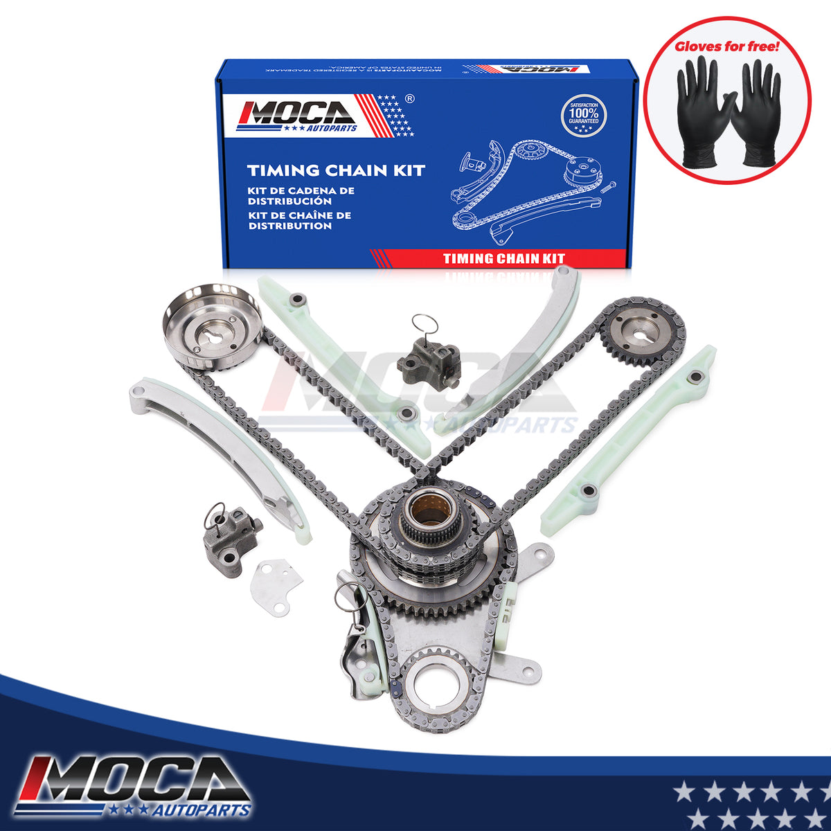 Kit de cadena de distribución compatible con Dodge Jeep Grand Cherokee Dakota 4.7L 99-04 (engranaje de leva JETC)