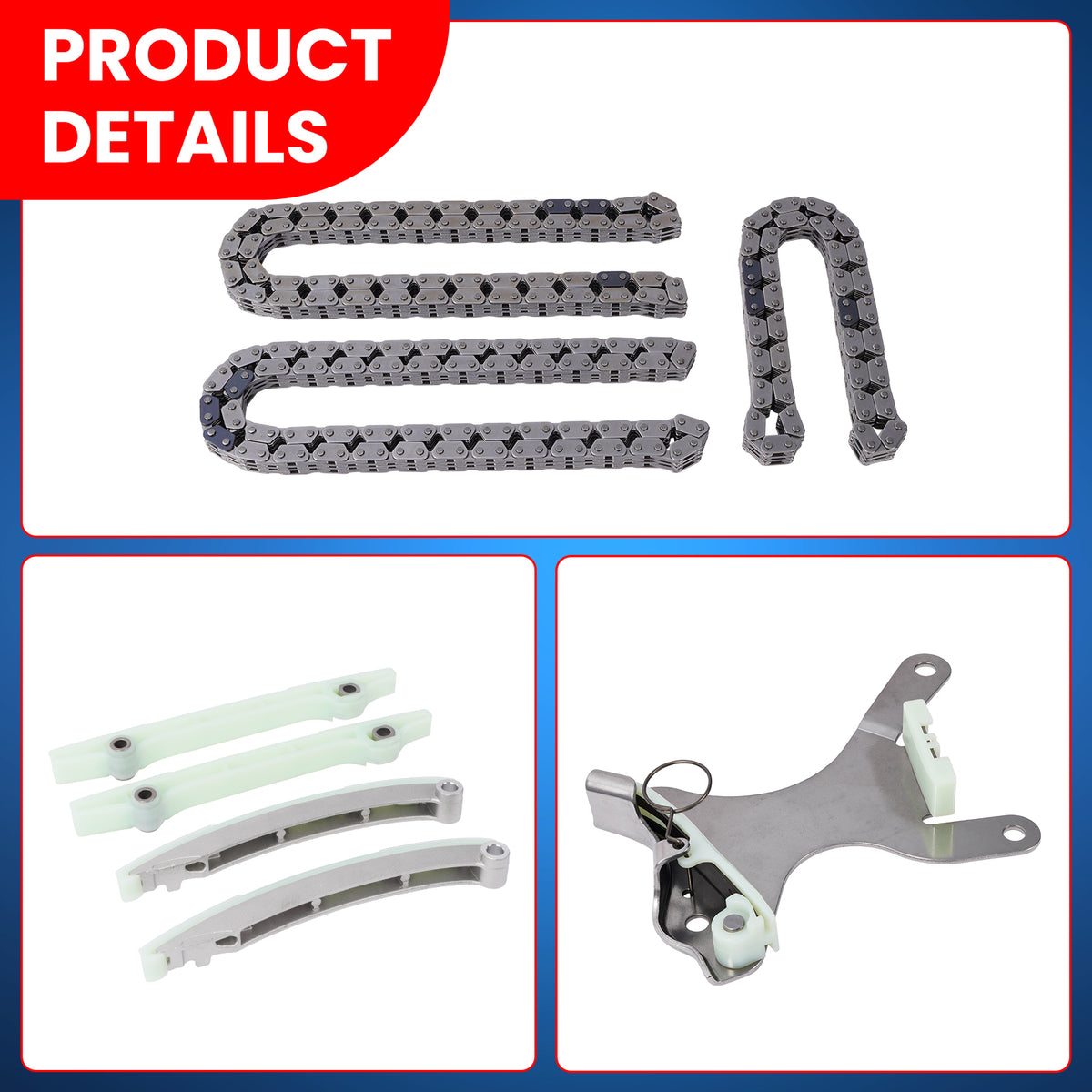 Kit de cadena de distribución (engranaje de leva NGC) compatible con Dodge Dakota Durango Grand Cherokee 02-08