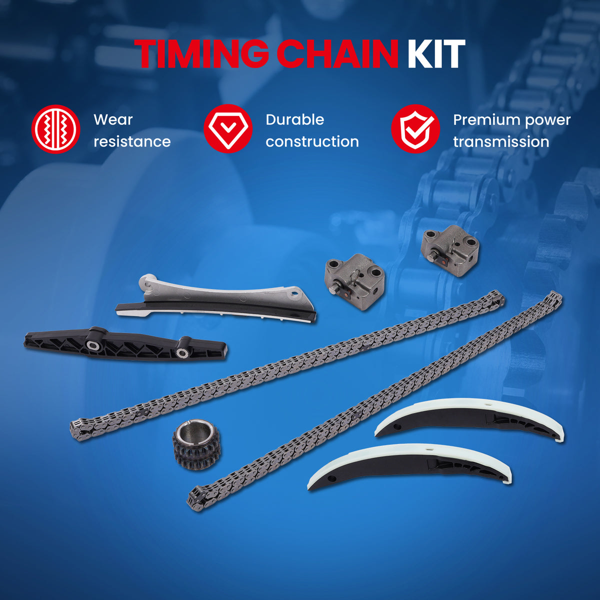 Kit de cadena de distribución compatible con Ford Lincoln Mercury Mazda 2.5L 3.0L V6 DOHC 9-0708S (modelos 00-07)