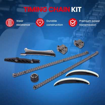 Kit de cadena de distribución compatible con Ford Lincoln Mercury Mazda 2.5L 3.0L V6 DOHC 9-0708S (modelos 00-07)