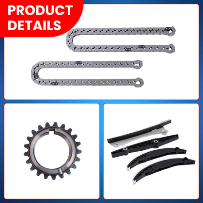 Kit de cadena de distribución compatible con Ford Lincoln Mercury Mazda 2.5L 3.0L V6 DOHC 9-0708S (modelos 00-07)