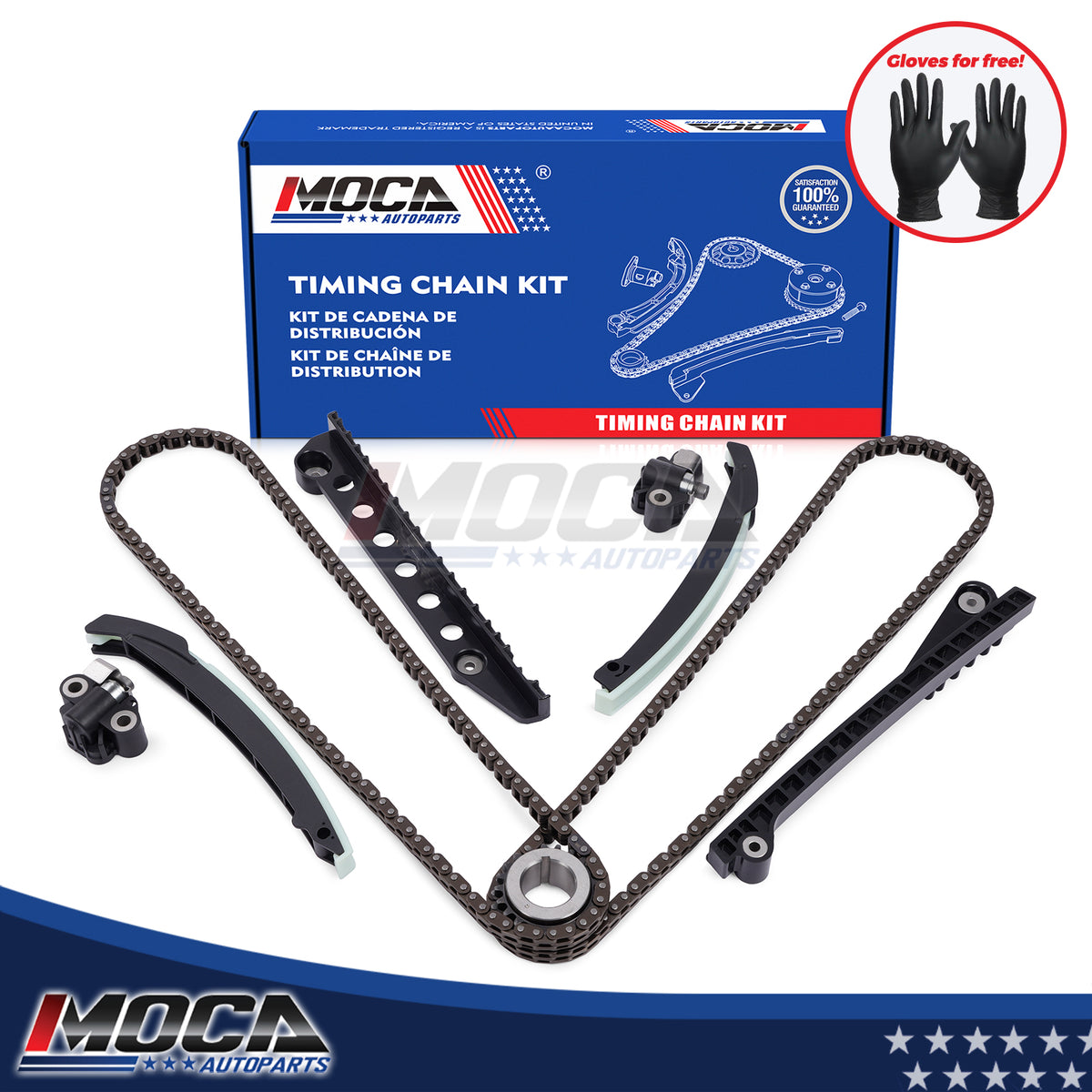 Kit de cadena de distribución compatible con motores Ford 5.4L SOHC F250 F350 F450 Super Set 2000-2016