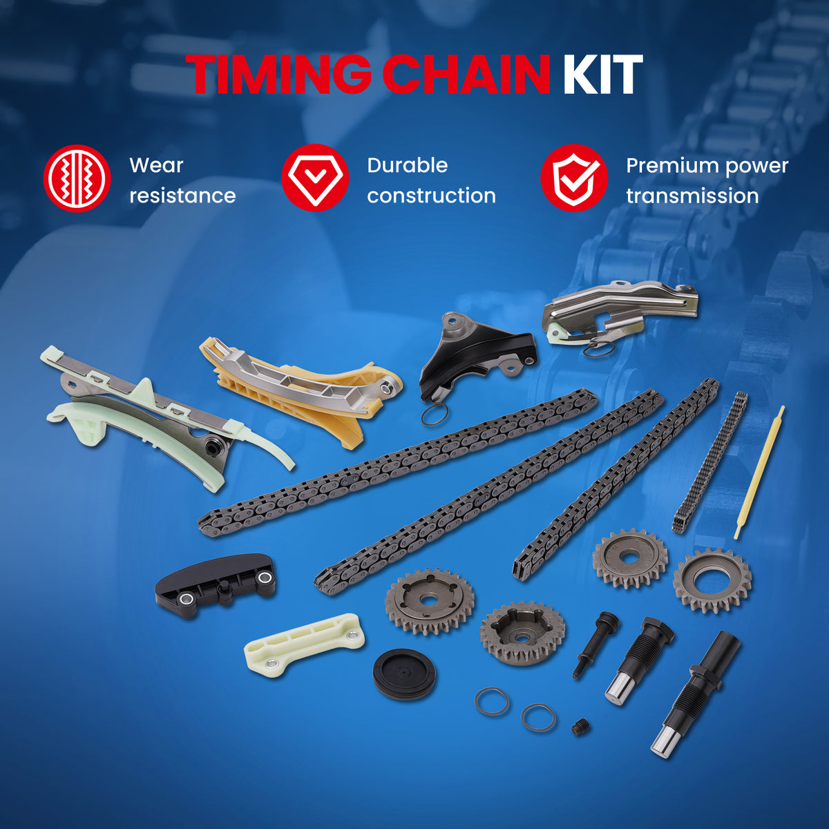 Kit de cadena de distribución compatible con Ford Explorer Ranger Mazda B4000 4.0L SOHC 9-0398SB (modelos 97-10)