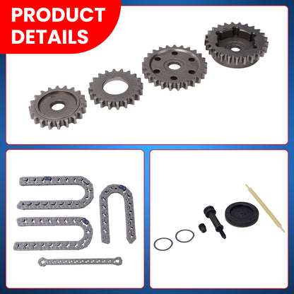 Kit de cadena de distribución compatible con Ford Explorer Ranger Mazda B4000 4.0L SOHC 9-0398SB (modelos 97-10)
