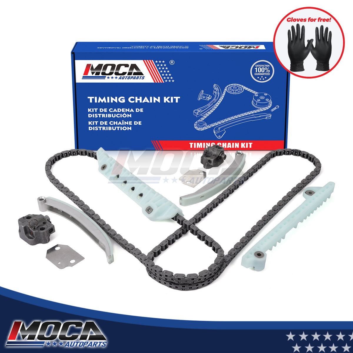Kit de cadena de guía de distribución sin engranajes, 2 pernos, compatible con FORD EXPEDITION 4.6 1997-2004, nuevo