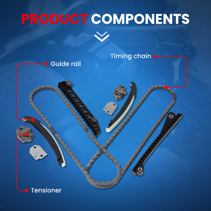 Kit de cadena de distribución compatible con Ford 02-97 F150 F250 E350 F450 Econoline 5.4L 6.8L SOHC