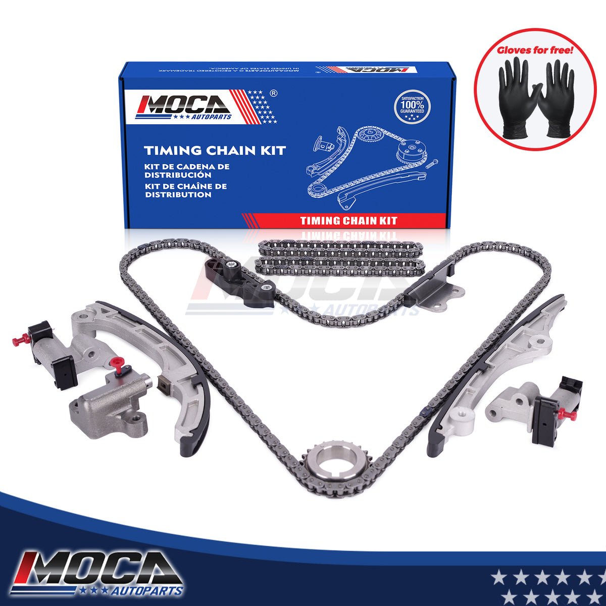 Kit de cadena de distribución compatible con Ford Edge, Taurus Flex, Lincoln, Mazda CX-9 (3.5L y 3.7L) años 07-12.
