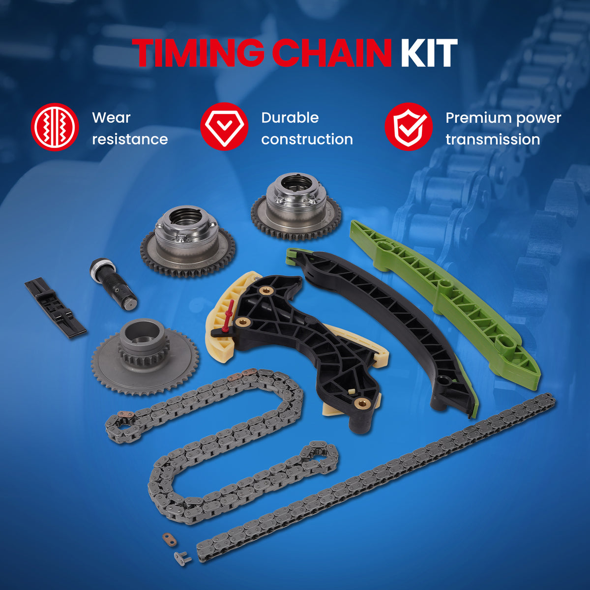 Kit de cadena de distribución compatible con Mercedes-Benz W204 C250 SLK250 1.8L 2012-2014 NUEVO