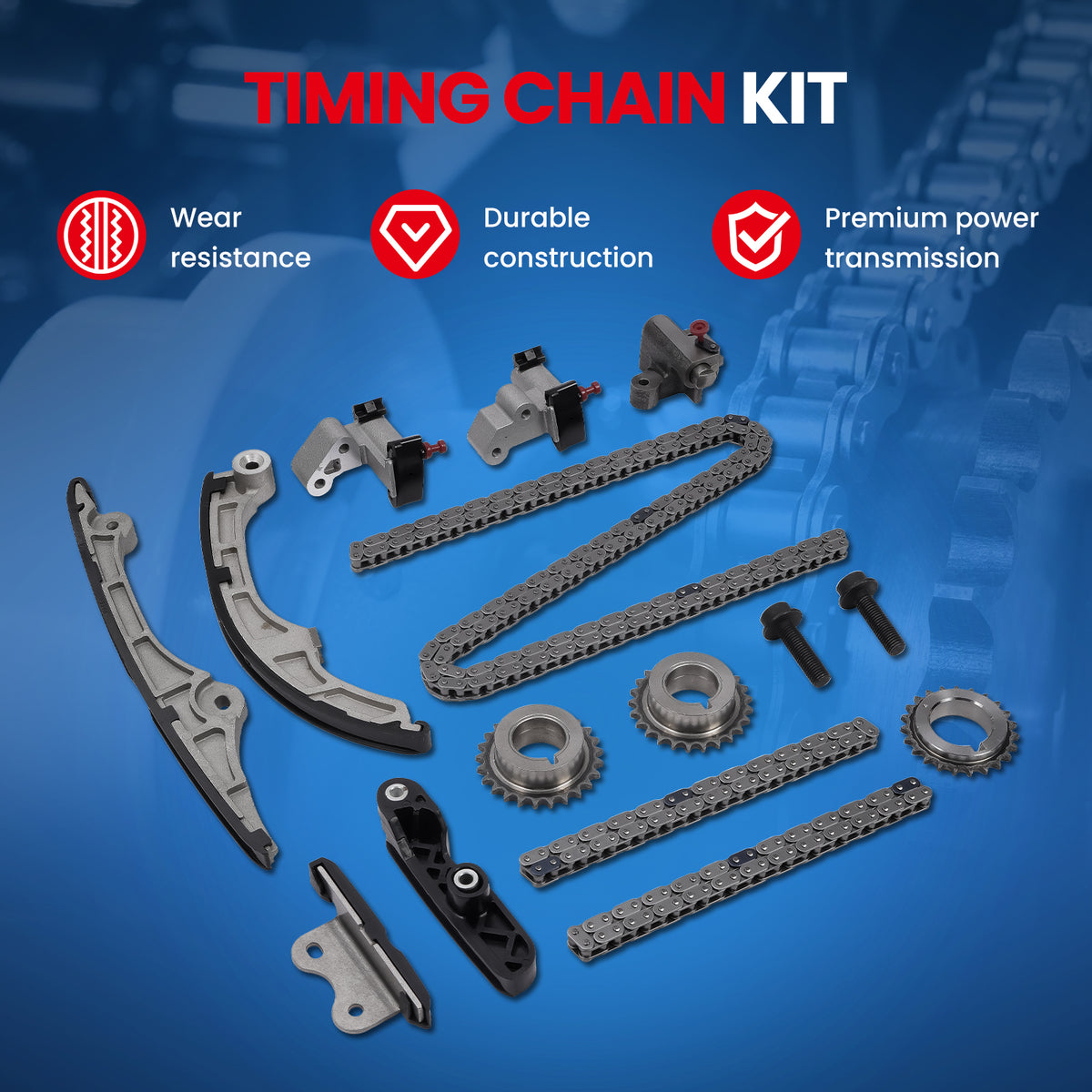 Kit de cadena de distribución compatible con Ford Mazda Mercury 3.5L 3.7L V6 DOHC 07-11 NUEVO