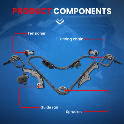 Kit de cadena de distribución compatible con Ford Mazda Mercury 3.5L 3.7L V6 DOHC 07-11 NUEVO