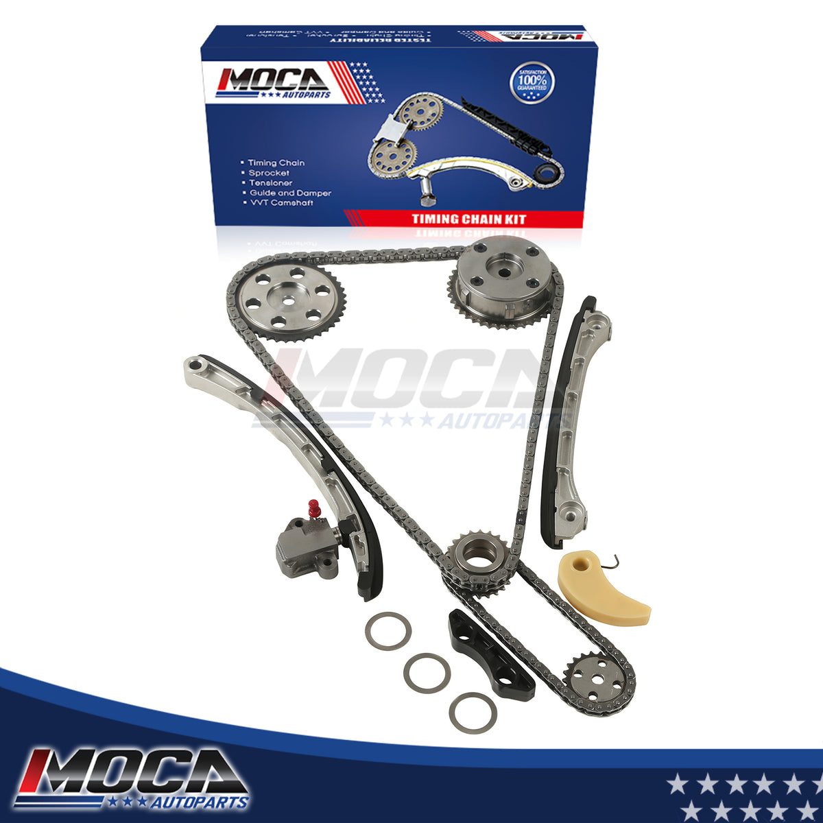 Kit de cadena de distribución con VVT compatible con Mazda CX-7 3.6 DOHC 2.3L L4 Turboalimentado MZR 06-13
