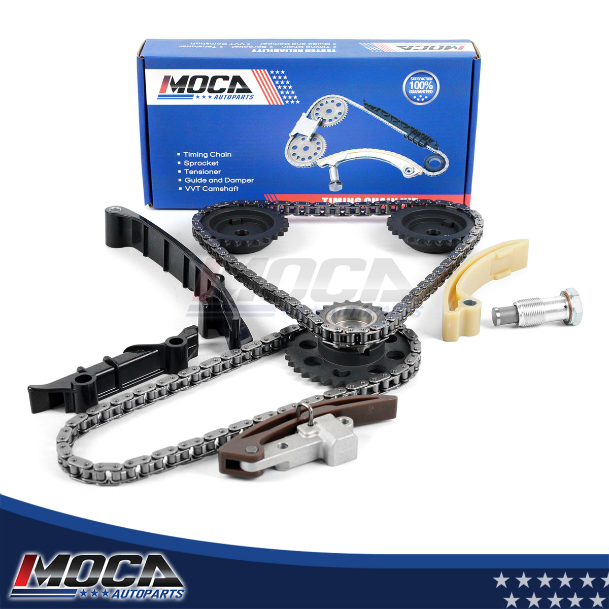 Kit de engranajes de cadena de distribución de una sola fila superior para VW Jetta Golf VR6 AFP V6 2.8L 99-02