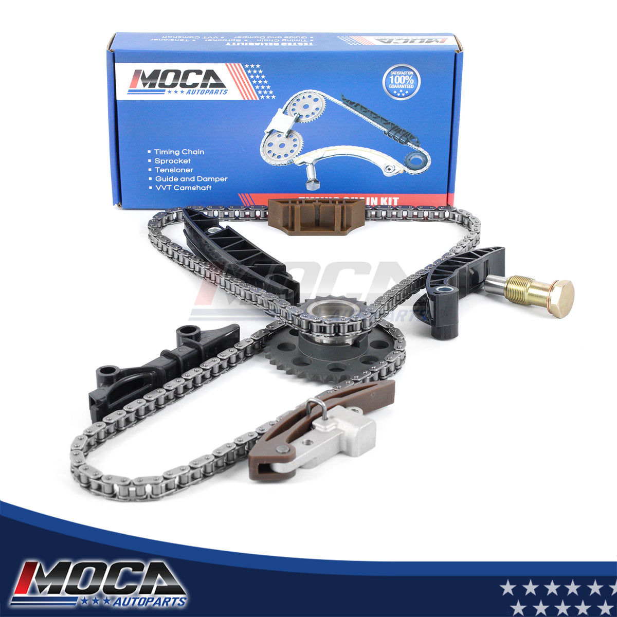 Kit de cadena de distribución compatible con Audi Q7, Volkswagen CC, Passat, Touareg 3.6L V6 DOHC (modelos 06-15)