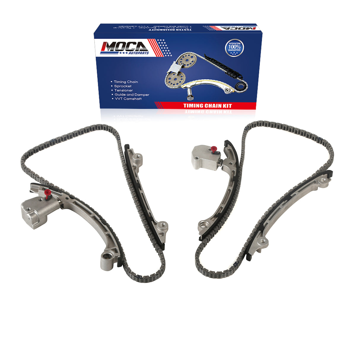Kit de cadena de distribución compatible con Infiniti FX45 M45 Q45 4.5L V8 VK45DE 32V TS20981 DOHC 02-10