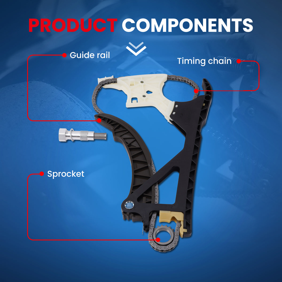 Kit de cadena de distribución compatible con BMW 435i, 535i, 640i xDrive M2, M4, X6, 335i, 328i y X5 3.0L, años 06 a 17