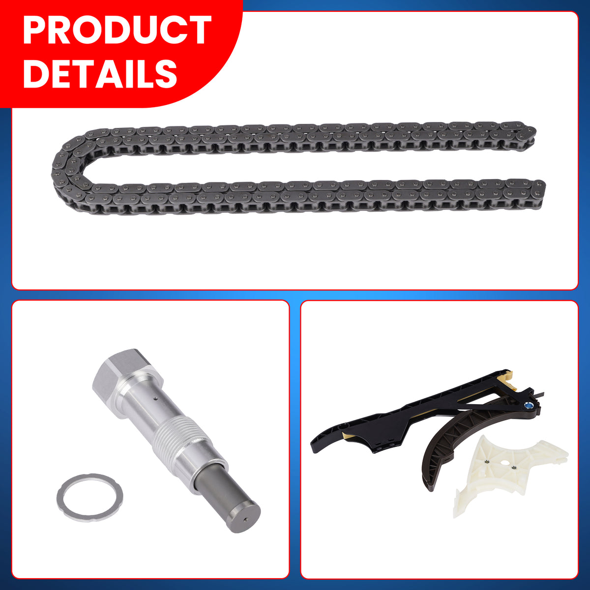 Kit de cadena de distribución compatible con BMW 435i, 535i, 640i xDrive M2, M4, X6, 335i, 328i y X5 3.0L, años 06 a 17