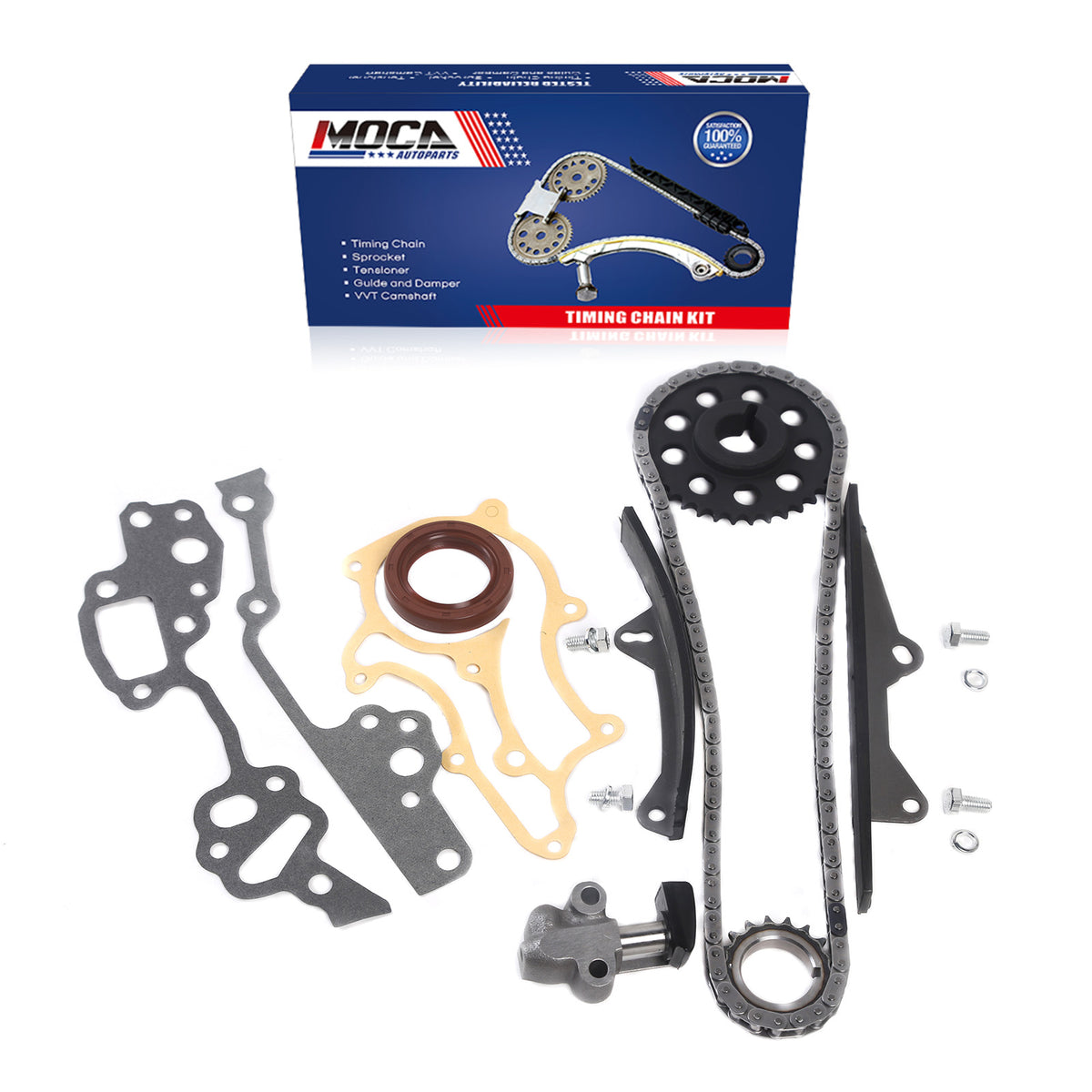 Kit de cadena de distribución compatible con Toyota 4Runner Pickup Celica 2.4L l4 SOHC 22R 85-95