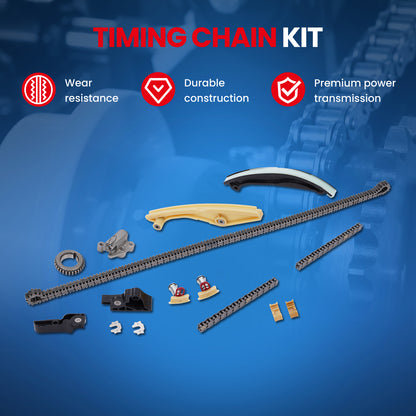 Kit de cadena de distribución compatible con Ford Explorer Edge Base SE SEL XLT 3.5L V6 Eng DOHC 16-18