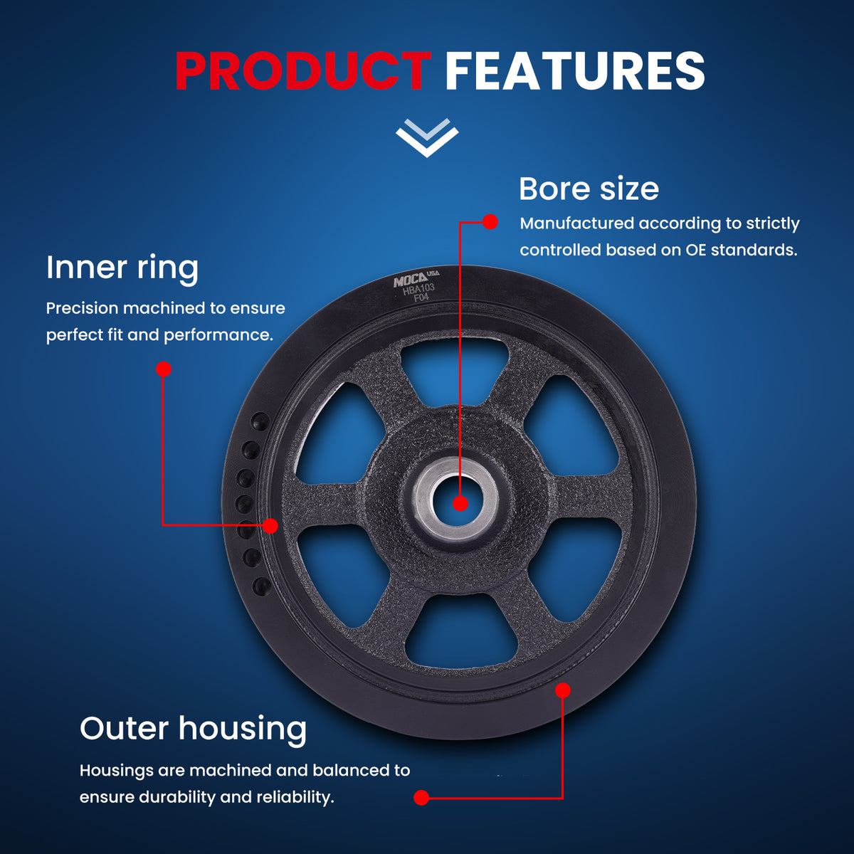 MOCA Engine Harmonic Balancer - HBA103