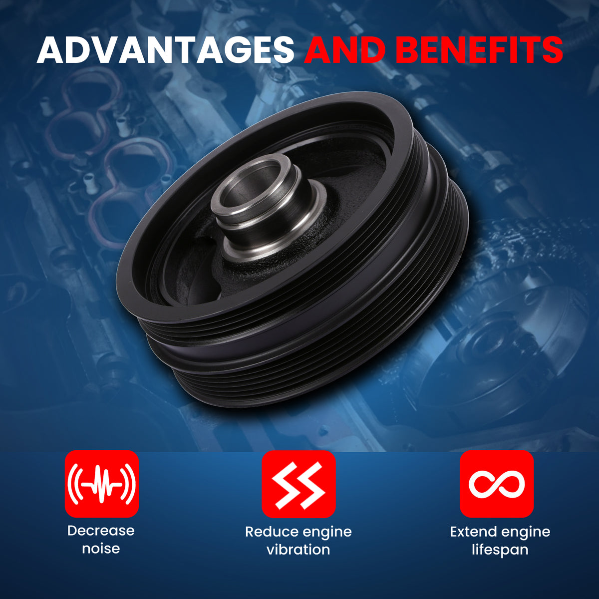 MOCA Engine Harmonic Balancer - HBA115