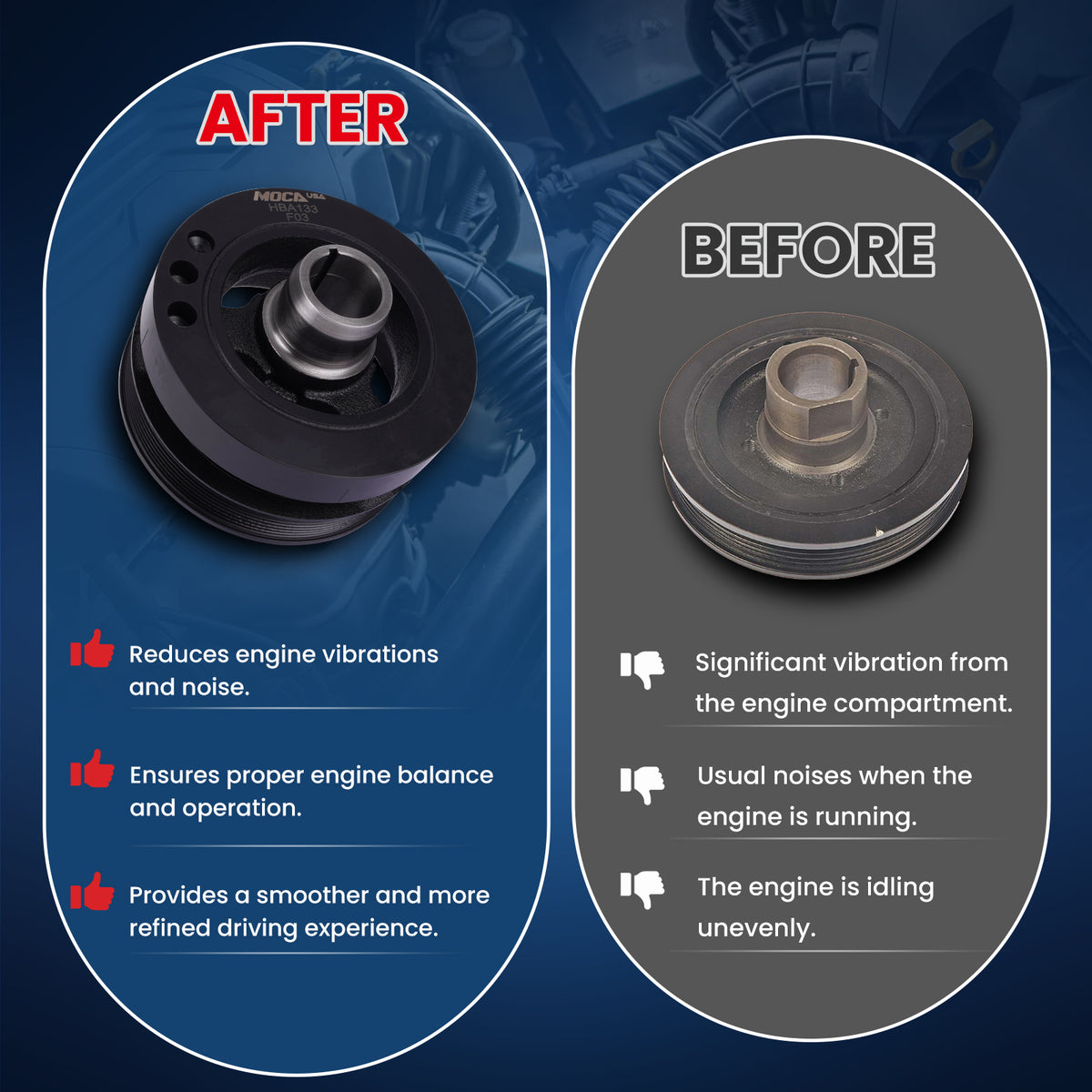 MOCA Engine Harmonic Balancer - HBA133