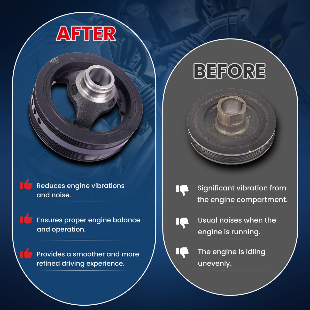MOCA Engine Harmonic Balancer - HBA209