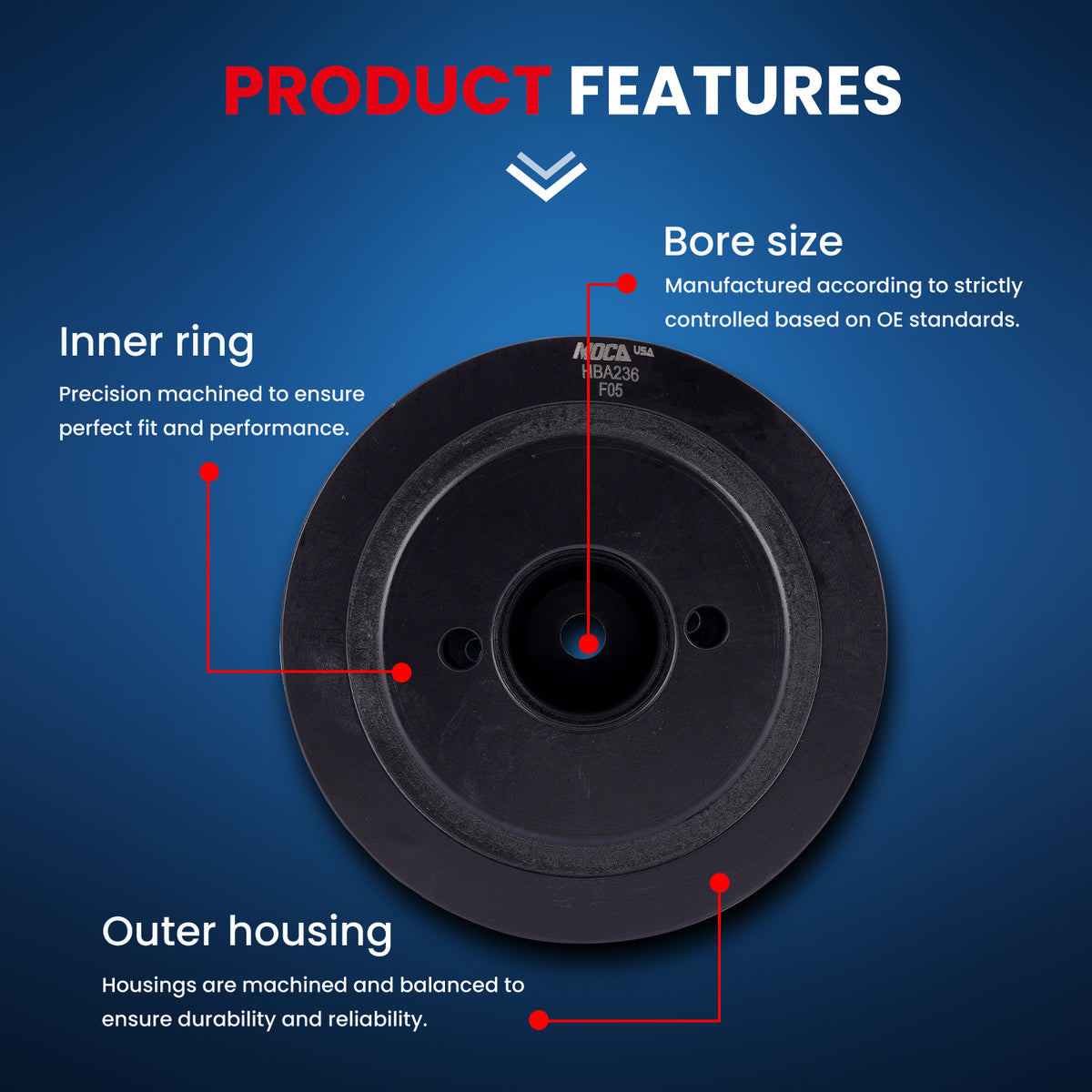 MOCA Engine Harmonic Balancer - HBA236