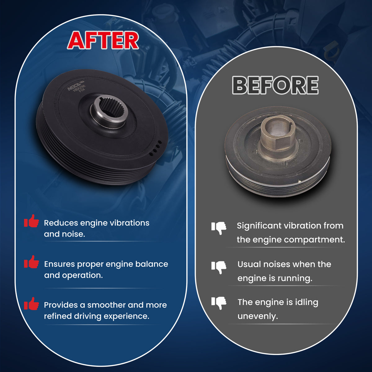 MOCA Engine Harmonic Balancer - HBA298