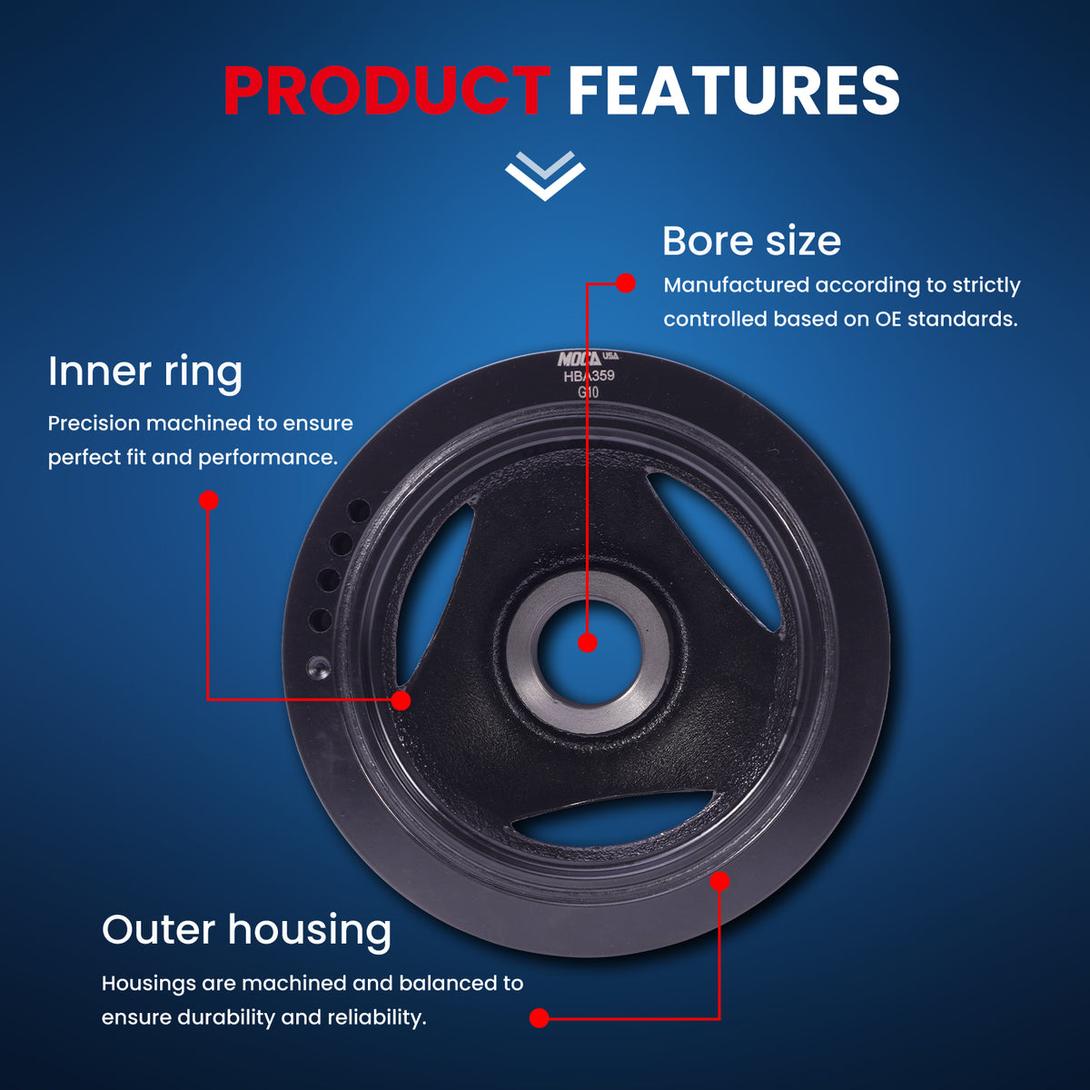 MOCA Engine Harmonic Balancer - HBA359