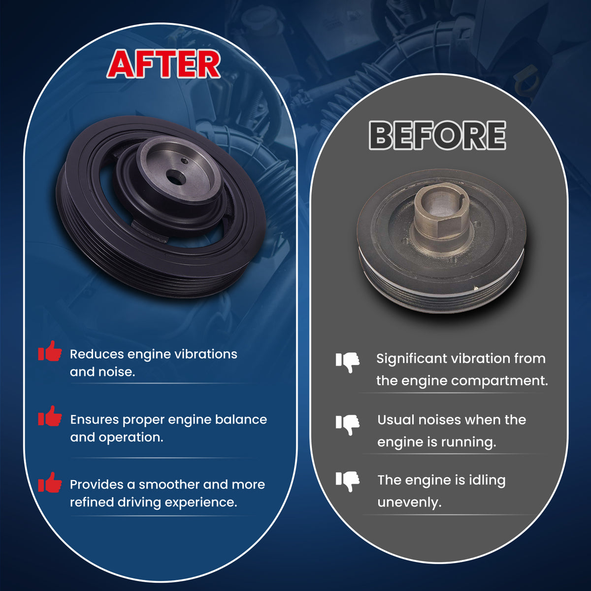 MOCA Engine Harmonic Balancer - HBA508