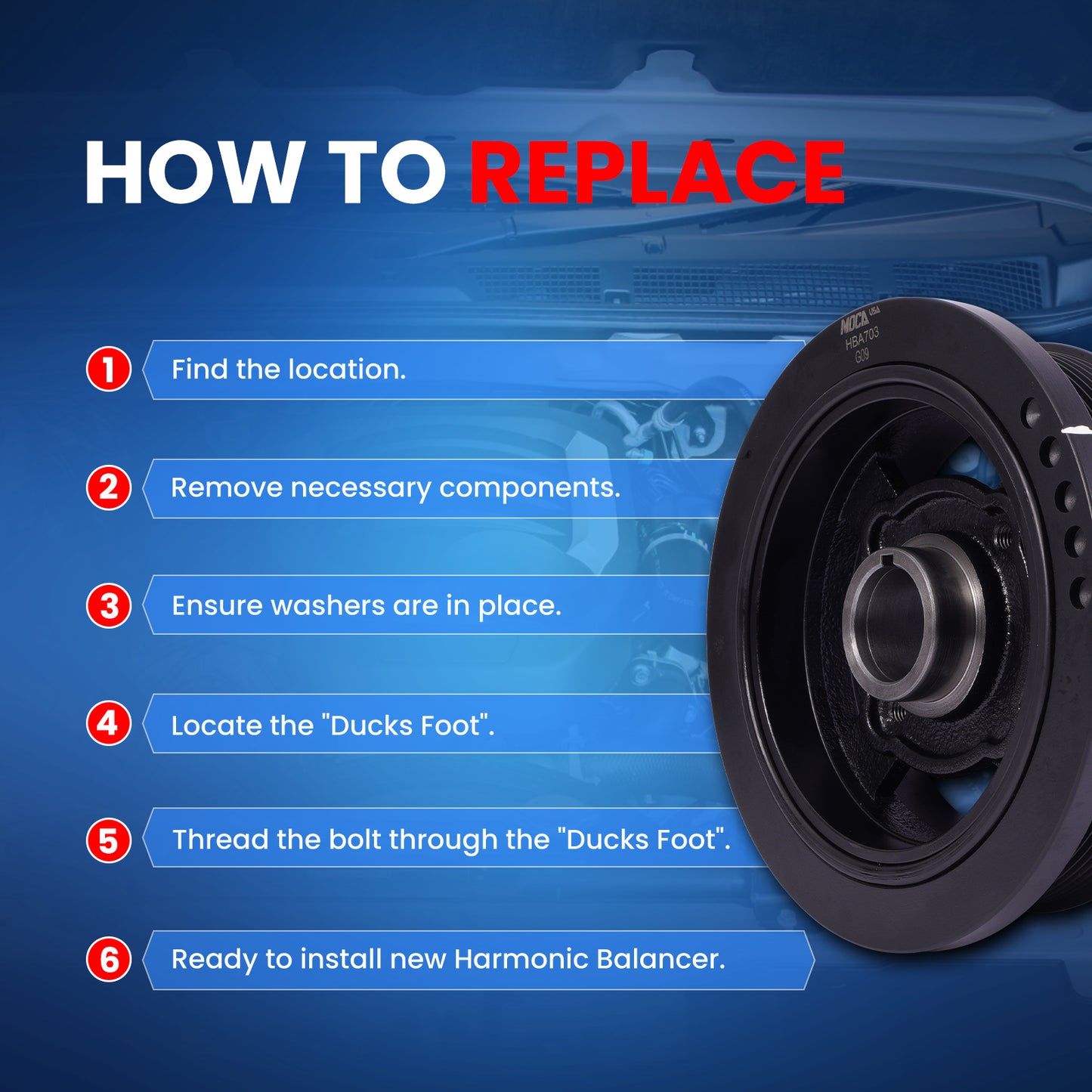MOCA Engine Harmonic Balancer - HBA703