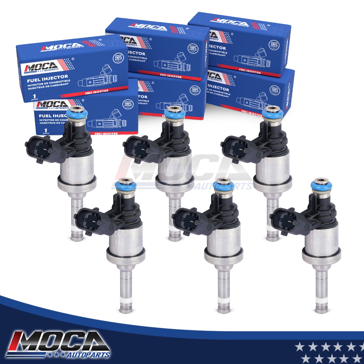 MOCA 6x Fuel Injectors FJ994 Fit for 2009-2011 Buick Enclave V6 3.6L & 2008-2011 Cadillac STS V6 3.6L & 2009-2011 GMC Acadia V6 3.6L