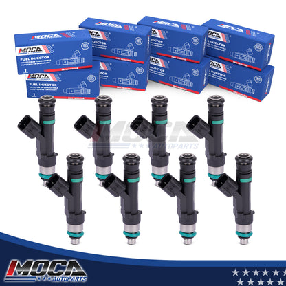 Inyectores de combustible MOCA 8x FJ721 compatibles con Buick Lucerne 4.6L (2006-2011) y Cadillac DTS 4.6L (2006-2011) y Cadillac STS 4.6L (2007-2010)