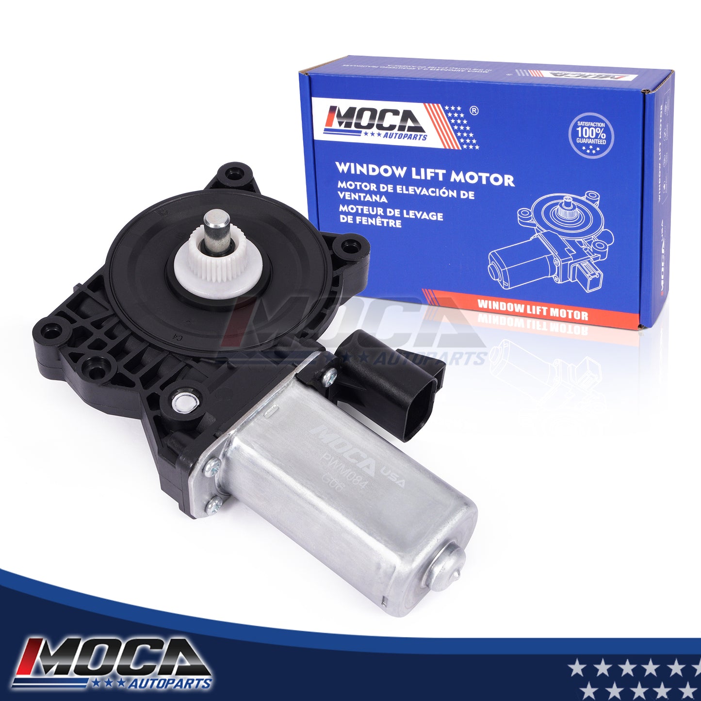 Motor de elevalunas eléctrico delantero y trasero derecho MOCA compatible con Buick Enclave 2008-2014, Chevrolet Malibu 2004-2012 y GMC Acadia 2007-2012