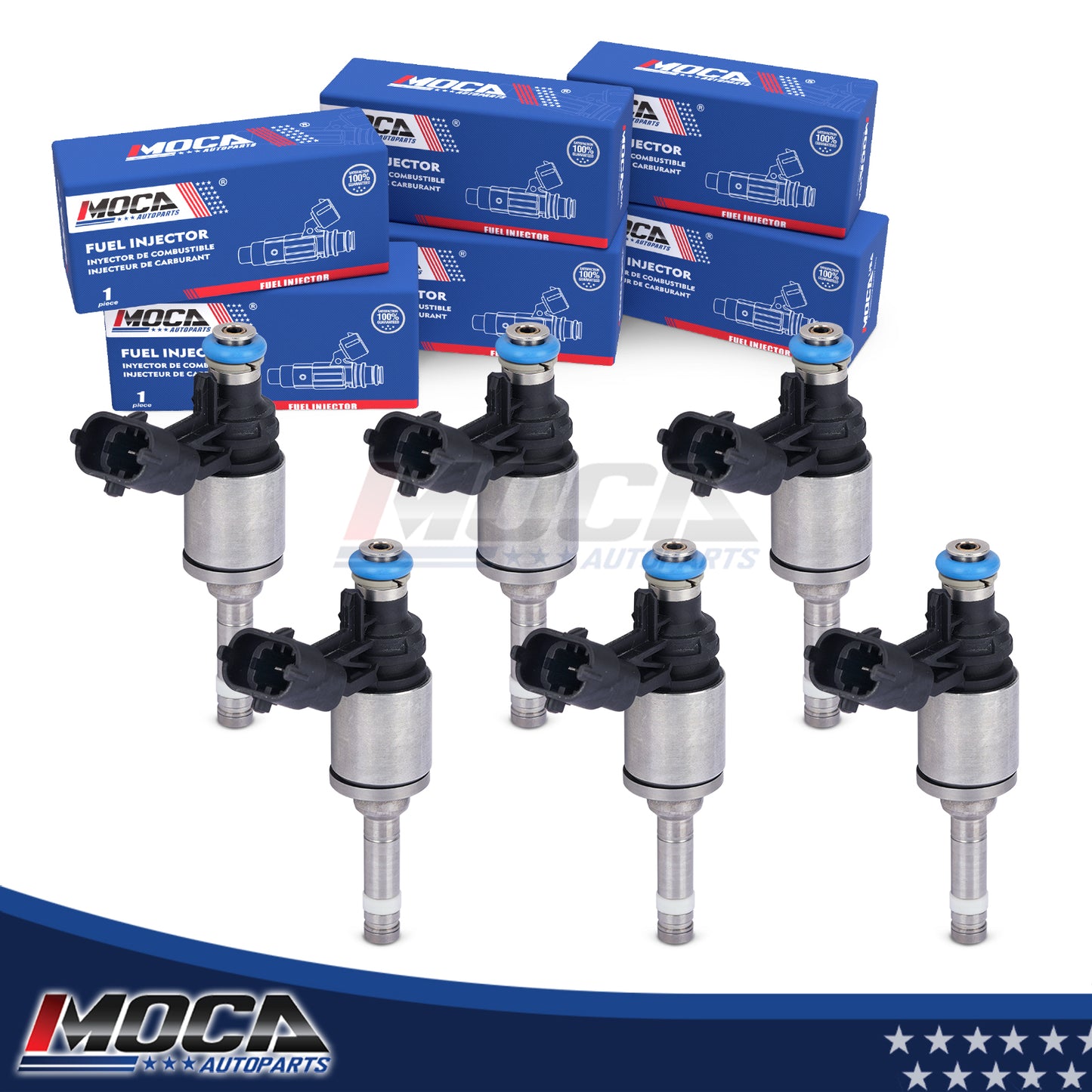Inyectores de combustible MOCA 6x FJ1152 compatibles con Chevrolet Traverse, Buick Enclave y GMC Acadia 3.6L (2012-2017)